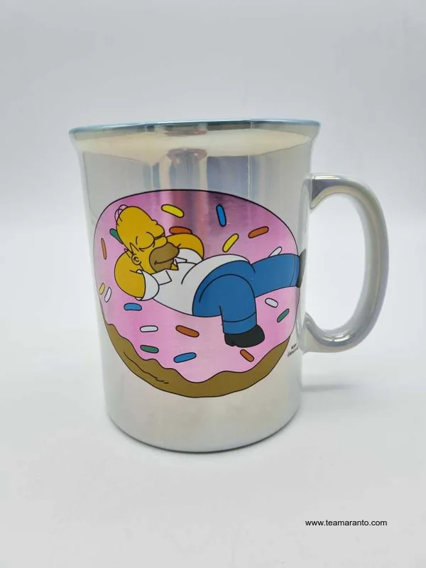 Taza The Simpsons Homero Color Blanco, Grande, Capacidad 790 ml