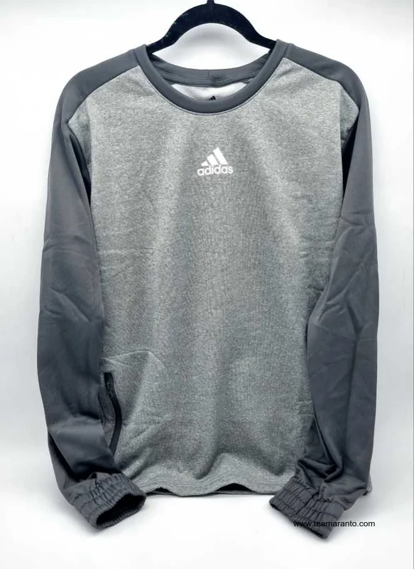 Sudadera Adidas Team Crew, Color Gris , Talla S, Original