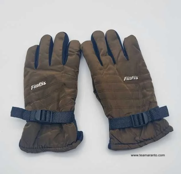 GUANTES GRUESOS AFELPADOs por dentro con antiderrapante UNITALLA Unisex Color Negro Ajustables Jingp