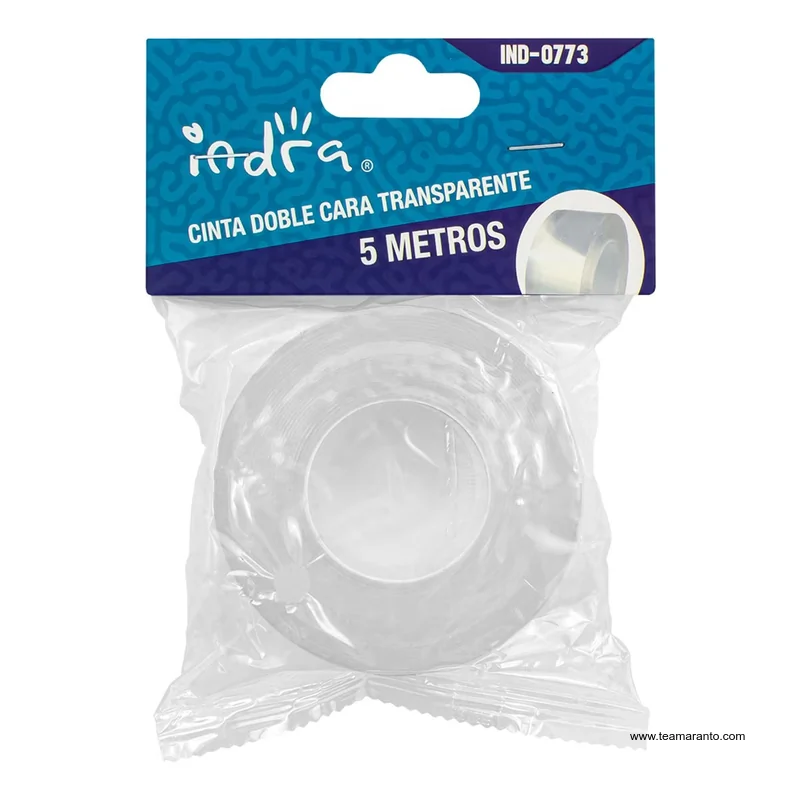 CINTA DOBLE CARA TRANSPARENTE, 5 M