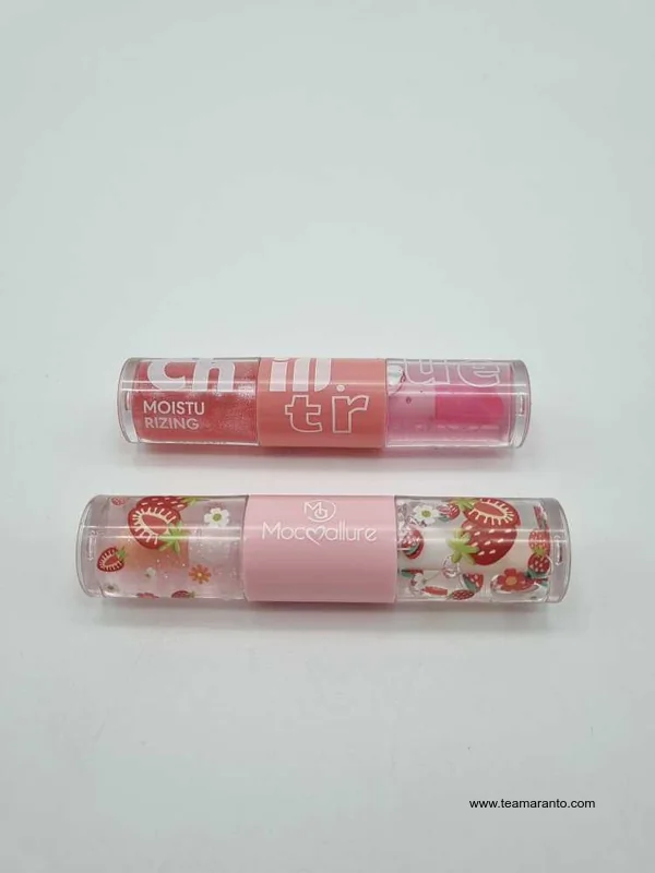 Lip Gloss Mágico Duo con Glitter y Transparente, Mocmallure 8 ml